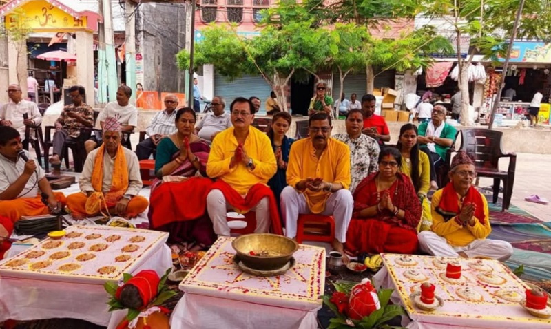 पानी नपरेपछि वीरगञ्जको गहवामाईमा पर्जन्य यज्ञ !
