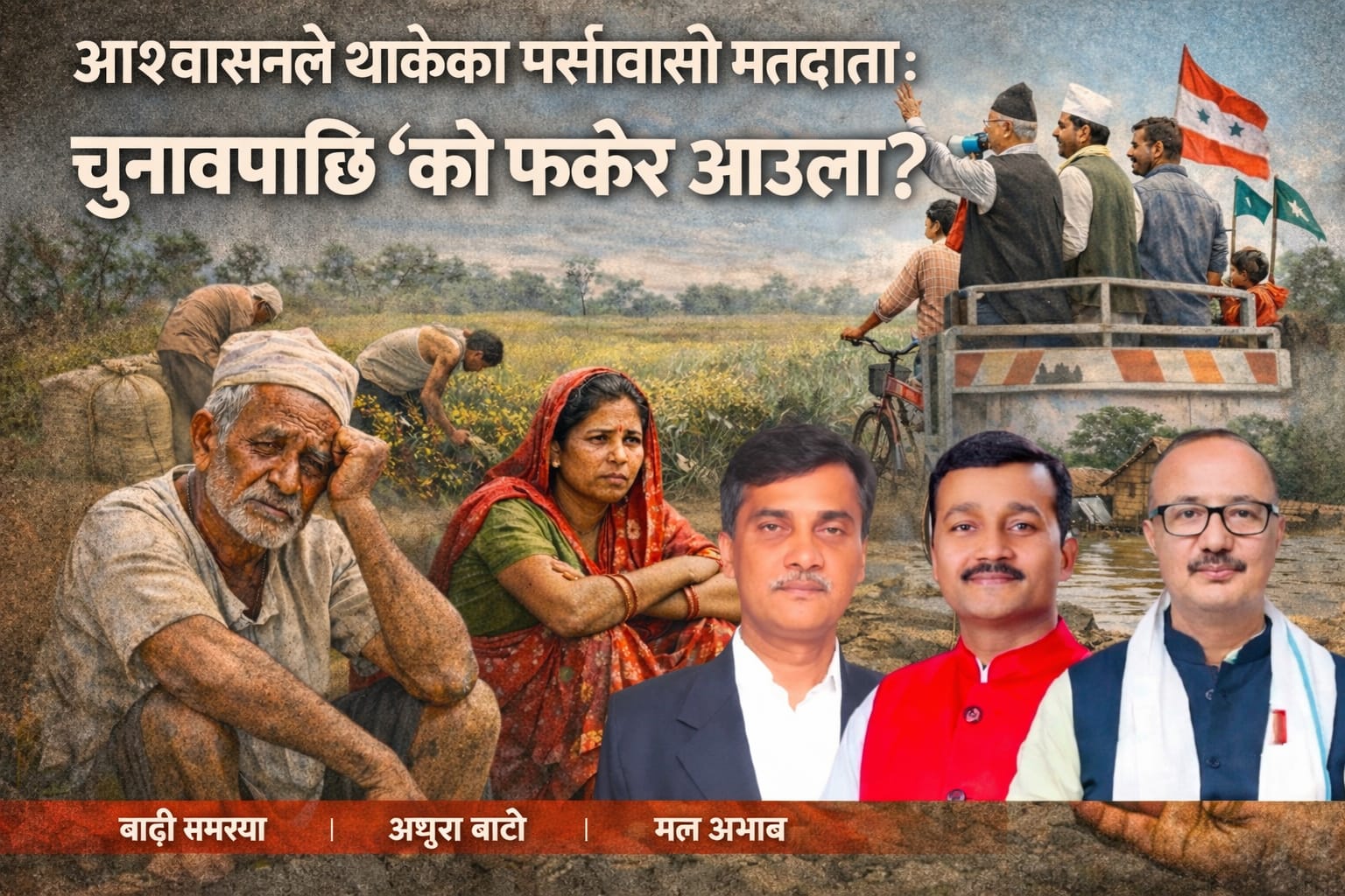 आश्वासनले थाकेका पर्सावासी मतदाता : चुनावपछि ‘को फर्केर आउला?’