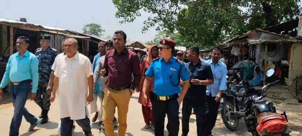 मधेश प्रदेशका गृहमन्त्री लेखीले गरे सिमावर्ती नाका भिस्वाको निरीक्षण