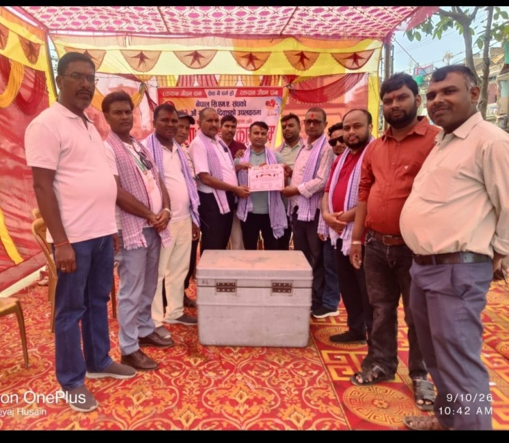 सीएमए संघको २३औँ स्थापना दिवसमा वीरगञ्जमा रक्तदान, १ महिलासहित २८ जनाले गरे रक्तदान
