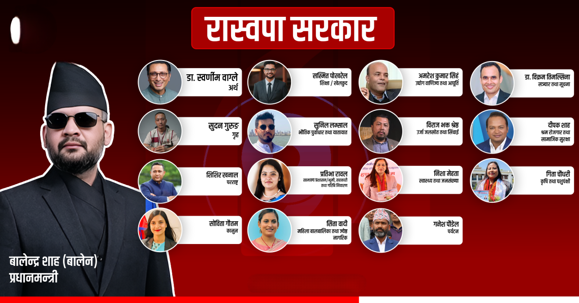 रास्वपा सरकारका मन्त्रीहरु