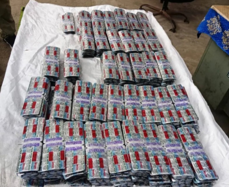 वीरगन्जमा सशस्त्र प्रहरीद्धारा ११ हजार ६८ पिस नाईट्राभेट ट्याब्लेट बरामद