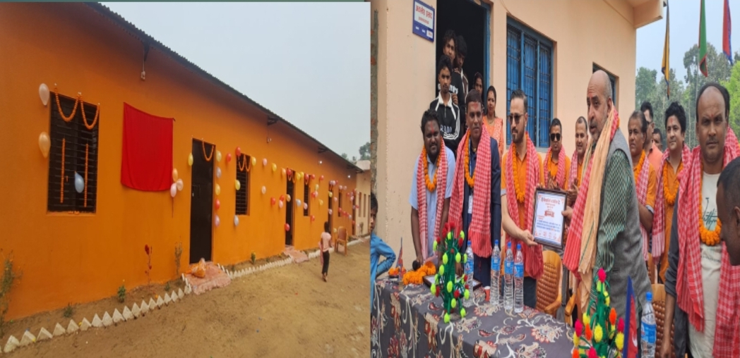 पर्साको गर्दौलमा रहेको दलित विद्यालयको जीर्ण भवन परोपकारी संस्थाले गरि दियो पुर्ननिर्माण