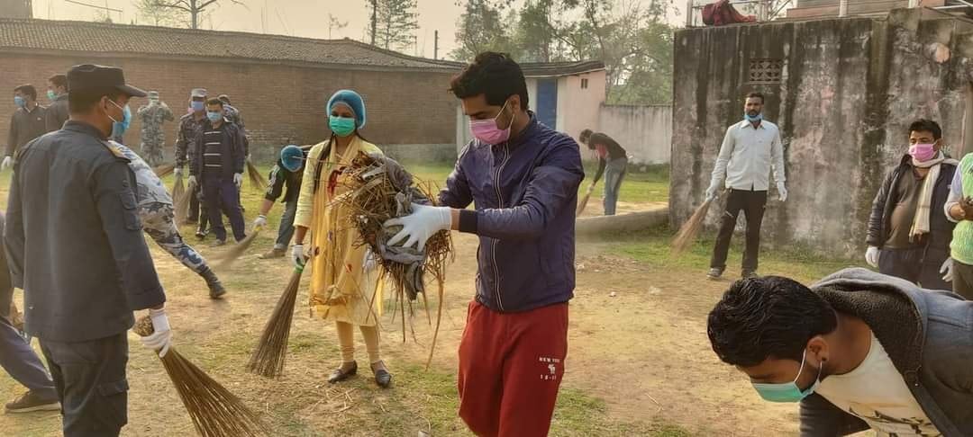 पोखरिया युवा क्लबद्धारा शिव मन्दिर तथा बजारमा सरसफाइ