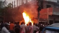 बोतलमा पेट्रोल बिक्री गर्दाको जोखिम : खरानी भयो पसल