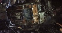 दुर्घटनापछि ट्रकमा आगलागी,चालकको जलेर मृत्यु