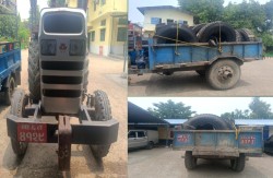 भन्सार छली ल्याएका १३ लाख बढीको टायरहरु बरामद