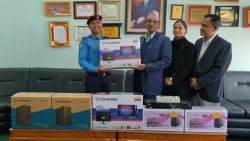 नेशनल मेडिकल कलेजद्वारा नेपाल प्रहरी प्रदेश कार्यालय बीरगञ्जलाई २ सेट कम्प्युटर तथा युपिएस हस्तान्तरण