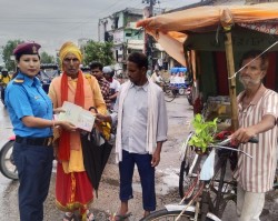 विपद्का बेला मानव बेचबिखन र असुरक्षित वैदेशिक रोजगारीबाट जोगिन प्रहरी हवल्दार सन्ध्या गुरौको आग्रह