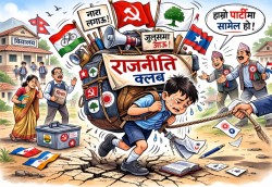 गाउँ–गाउँमा खुलेका राजनीतिक क्लब र विद्यालयका बालबालिका