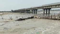 बाँसको पुल बगाएपछि कमला नदी तर्न समस्या
