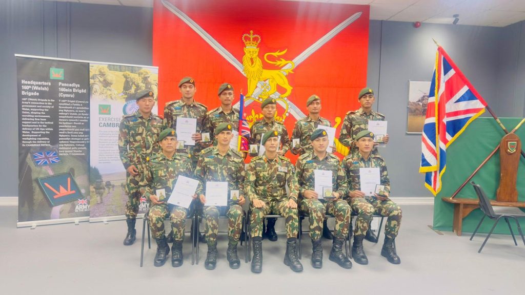 बेलायतमा आयोजित अन्तर्राष्ट्रिय गस्ती अभ्यासमा नेपाली सेनाले यस वर्ष पनि जित्यो स्वर्ण पदक