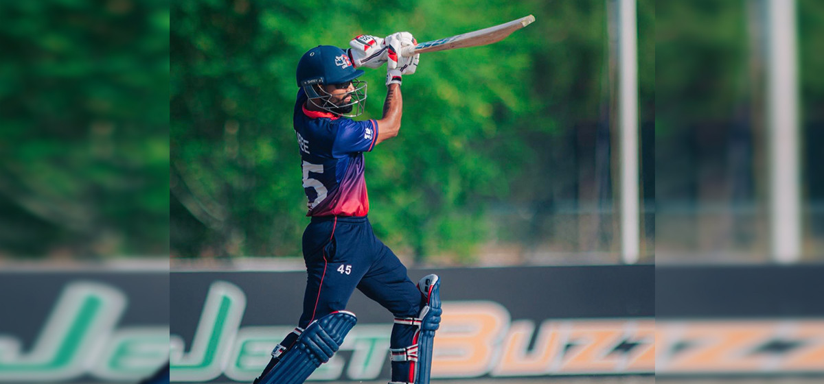 अमेरिकाविरुद्ध दिपेन्द्रको अर्ध सतक