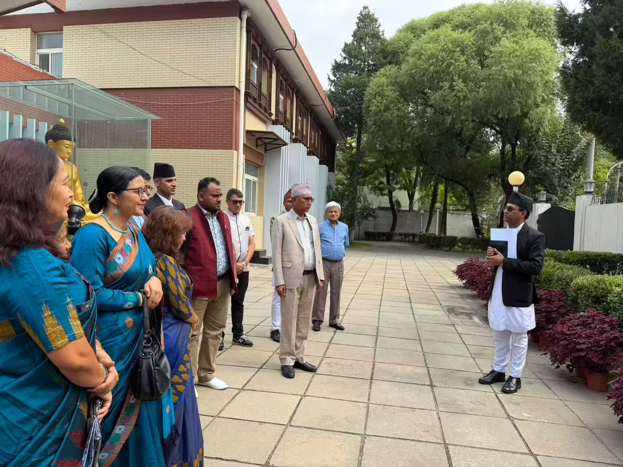 संविधान दिवसमा चीनमा मन्त्री कानिश पटेलले फहराए राष्ट्रिय झण्डा