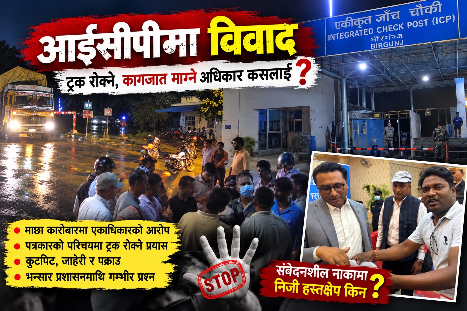 आईसीपीमा गुण्डागर्दी र 'सेटिङ'को धन्दा: पत्रकारको आवरणमा गैरकानुनी असुली र कुटपिट, दोषीमाथि कारबाहीको माग