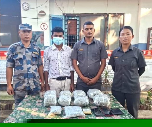 वीरगञ्जमा ब्राउन सुगर र गाँजासहित दुई जना पक्राउ
