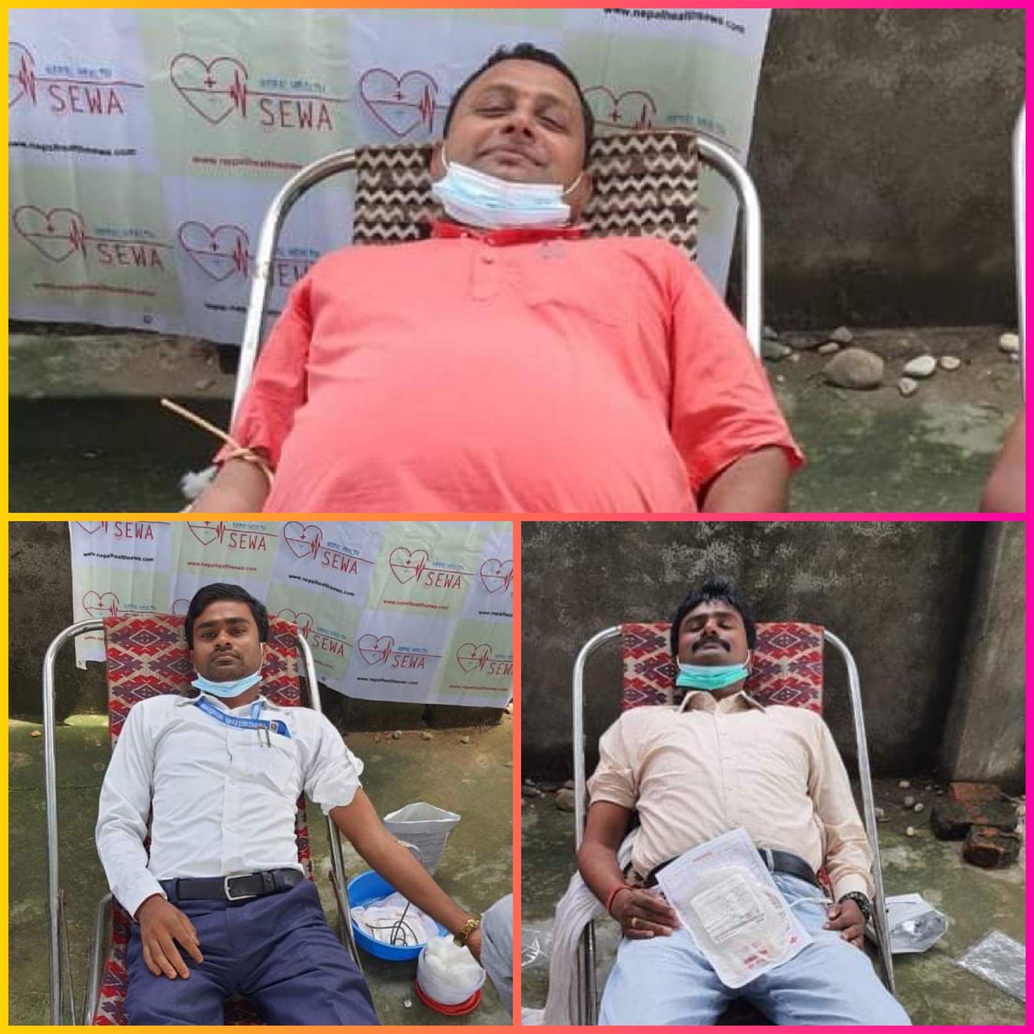 बिन्दावसिनी गाँउपालिकामा आकस्मिक रक्तदान, ३ महिला सहित ५५ जनाले गरे रक्तदान।