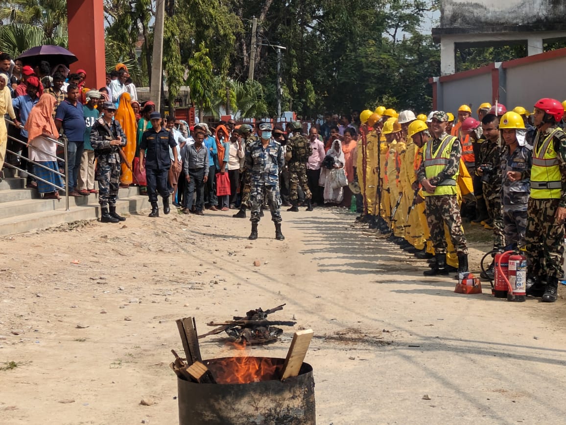 पर्सामा विपद् व्यवस्थापन गर्न नमुना अभ्यास ।