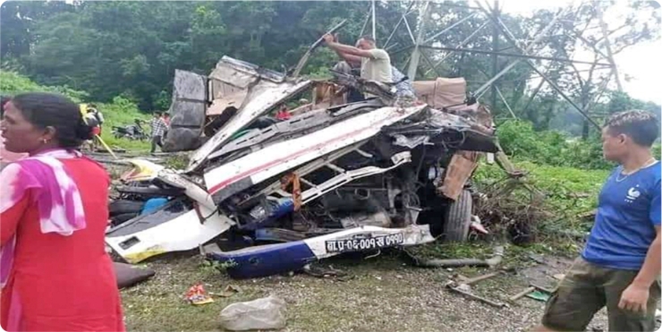 बारा भएको बस दुर्घटना मृतक १६ मध्ये नौ जनाको सनाखत (अपडेट)