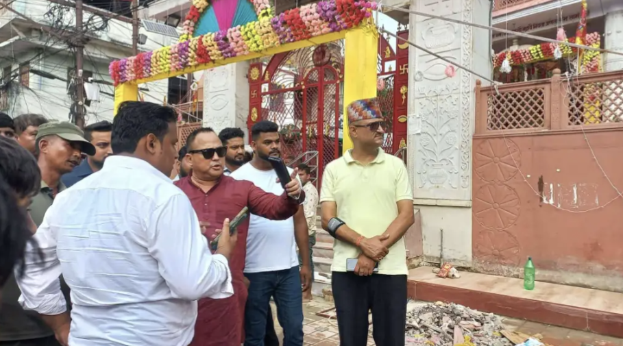 मन्दिर सौन्दर्यकरणको काम तत्काल पूरा गर्न मेयर राजेशमान सिंहकाे निर्देशन