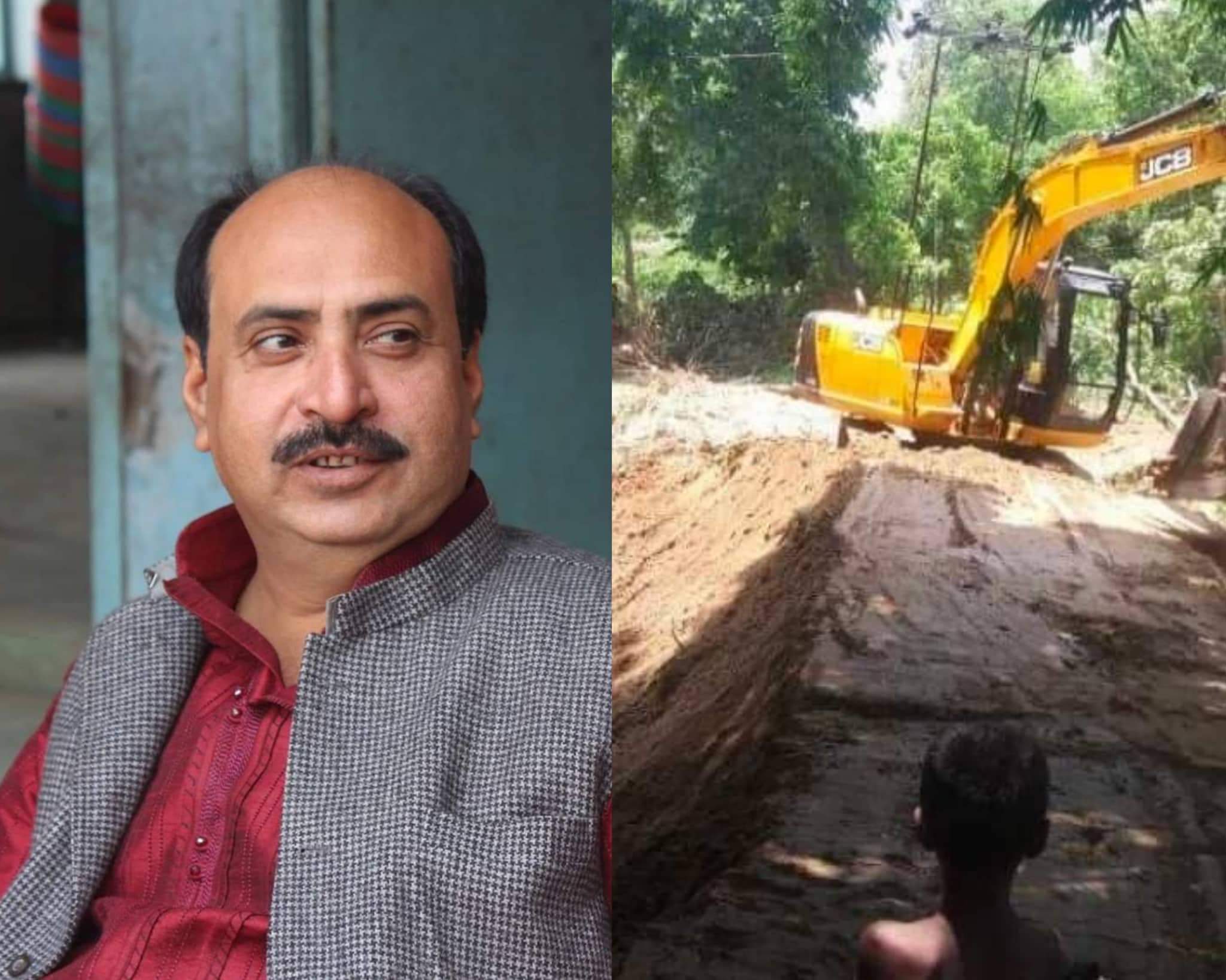 गाउँपालिका अध्यक्ष तिवारीको निजी लगानीमा सिंचाईका लागि कुलो निर्माण गरिँदै ।