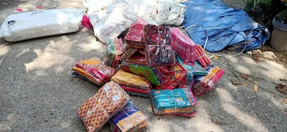 अबैद्य रूपमा भण्डारण गरेको लताकपडा बरामद।