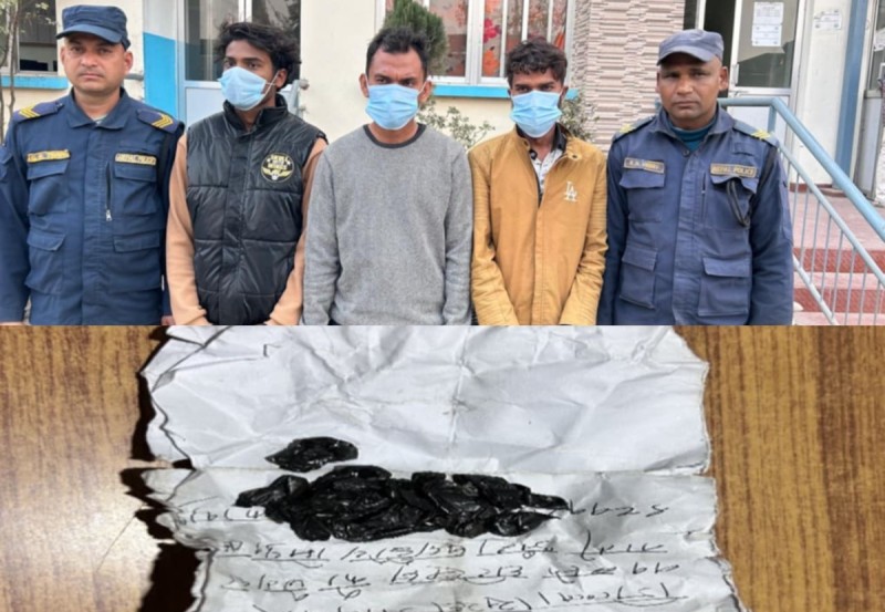 लागूऔषधसहित ३ जना व्यक्ति पक्राउ