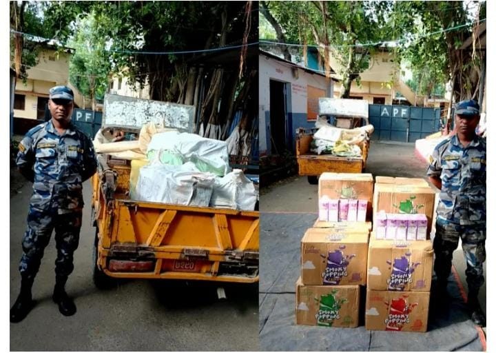 सशस्त्र प्रहरीद्वारा ३ लाख १७ हजार बराबरको ई–लोडर र चकलेट भन्सार दाखिला
