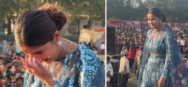 स्टेजमै भक्कानिइन् एलिना, भनिन्- 'धोकेबाज' गीत धेरै गाउन मन छैन