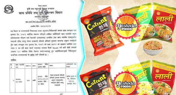 करेन्ट र लाली चाउचाउ गुणस्तरहीन, बजारबाट फिर्ता गर्न आदेश