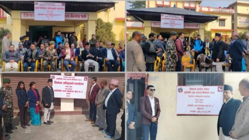 पर्साका चार वटै निर्वाचन क्षेत्रमा निर्वाचन अधिकृतको कार्यालय स्थापना