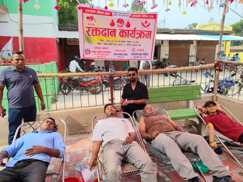 पञ्चगावामा बृहत् रक्तदान: २५ जनाद्वारा रक्तदान, रगतको अभाव मेटाउन योगदान