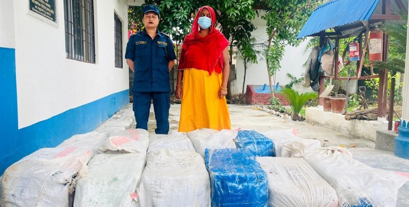 सप्तरीमा ठुलो परिमाणको गाँजा बरामद
