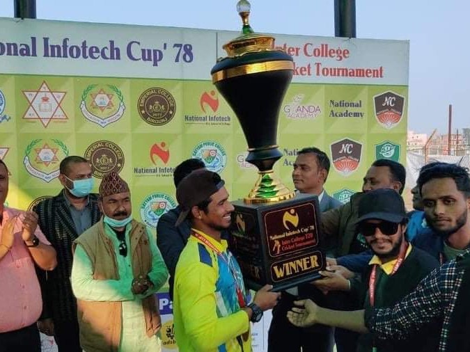 नेशनल इन्फोटेक इन्टर कलेज टुर्नामेन्टको उपाधि सत्यमलाई।