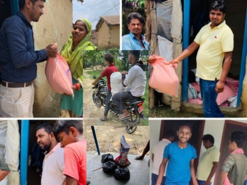 नेकपा एमालेका युवाद्वारा आज दोश्रो दिन पनि राहत वितरण।