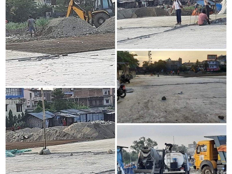 बिपि उधानको जग्गामा अन्य निर्माणको कार्य गर्दै महानगर , प्रकृति मास्ने कामको बिरोध गरौ:- युवा नेता धिरज गुप्ता ।