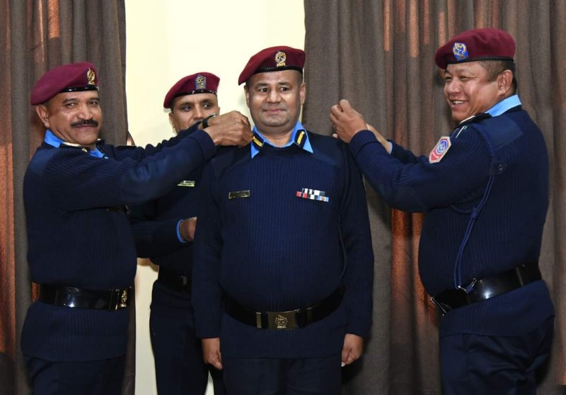 एसएसपीमा बढुवा भएका रमेश बस्नेतलाई दर्ज्यानी चिन्ह प्रदान