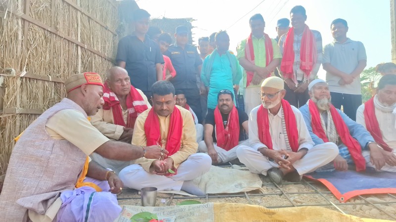 मन्त्री जैसवालद्वारा कटैयामा सडक शिलन्यास 