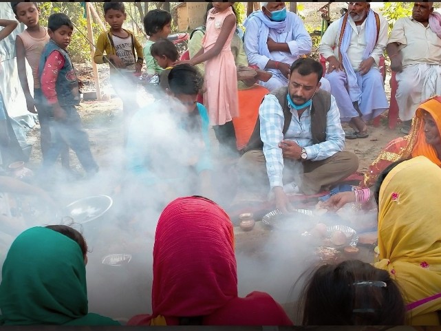 देवताल गाउँपालिकाका गा पा अध्यक्षद्वारा नवनिर्मित दुर्गा मंदिरको उद्धघाटन।