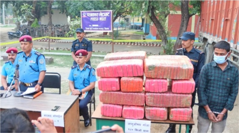 रक्सौलका कुन्दन १८० किलो गाँजा सहित नेपालको लोथरबाट पक्राउ