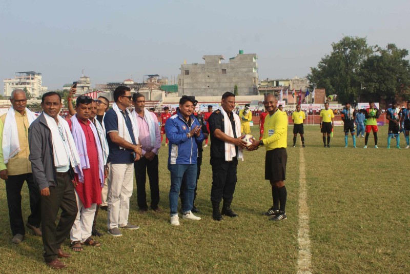 प्रथम वीरगन्ज गोल्डकप फुटबल प्रतियोगिताको तेस्रो दिन नेपाल पुलिस क्लब विजयी