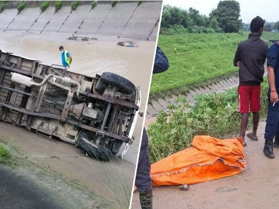 रौतहटमा बोलबम यात्री सवार भ्यान दुर्घटना हुँदा एक जनाको मृत्यु।