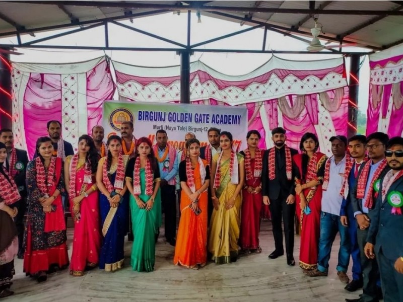 वीरगञ्ज गोल्डेन गेट एकेडमीका बिधार्थीहरुलाई सम्मान।