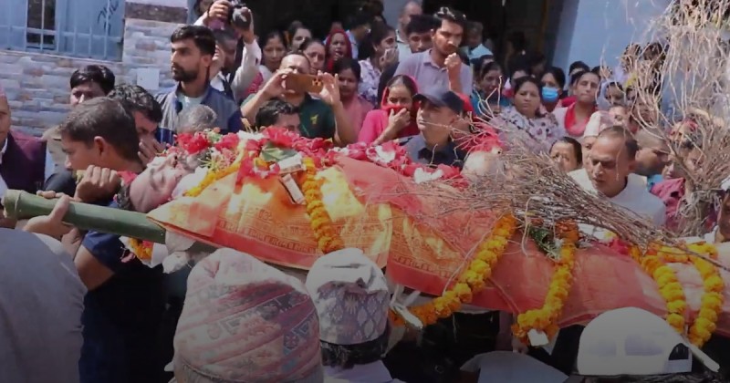 कश्मीरमा मारिएका सुदीप न्यौपानेको अन्त्येष्टि