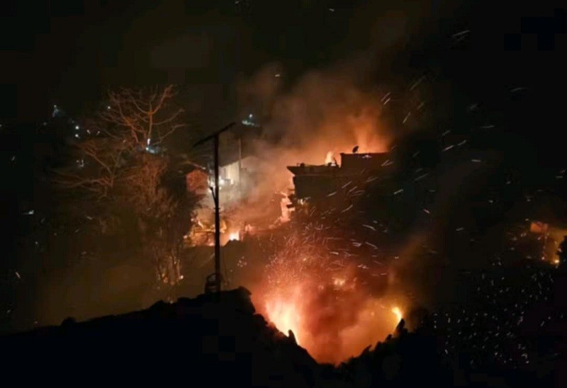 अछाममा आगलागी : २७ घर जले, झन्डै ७ करोड रुपैयाँको क्षति