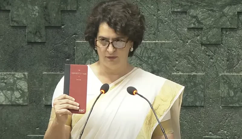 प्रियंका गान्धीले लिइन् लोकसभा सांसदको शपथ