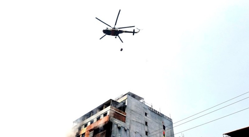 सेन्ट्रल प्लाजा आगलागी : ११ जनाको उद्धार