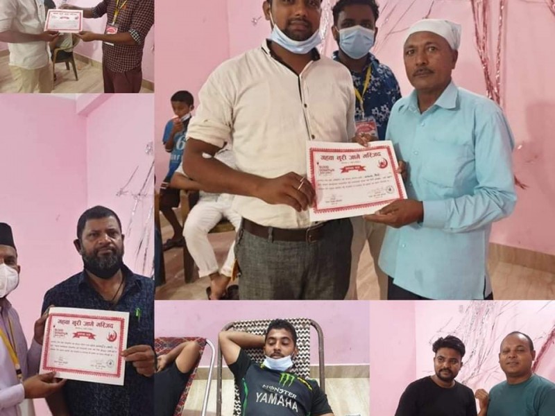 १ महिला सहित ९२ जनाले गरे रक्तदान।