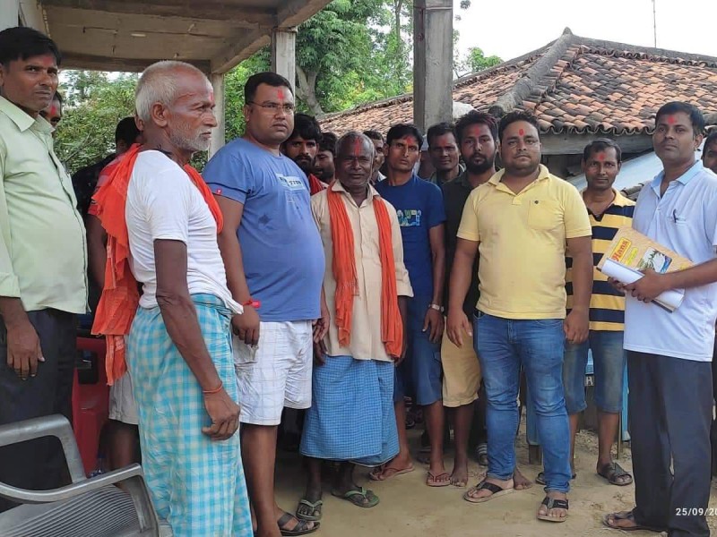 नेकपा एमालेको लंगडीमा वडा कमिटी गठन ।