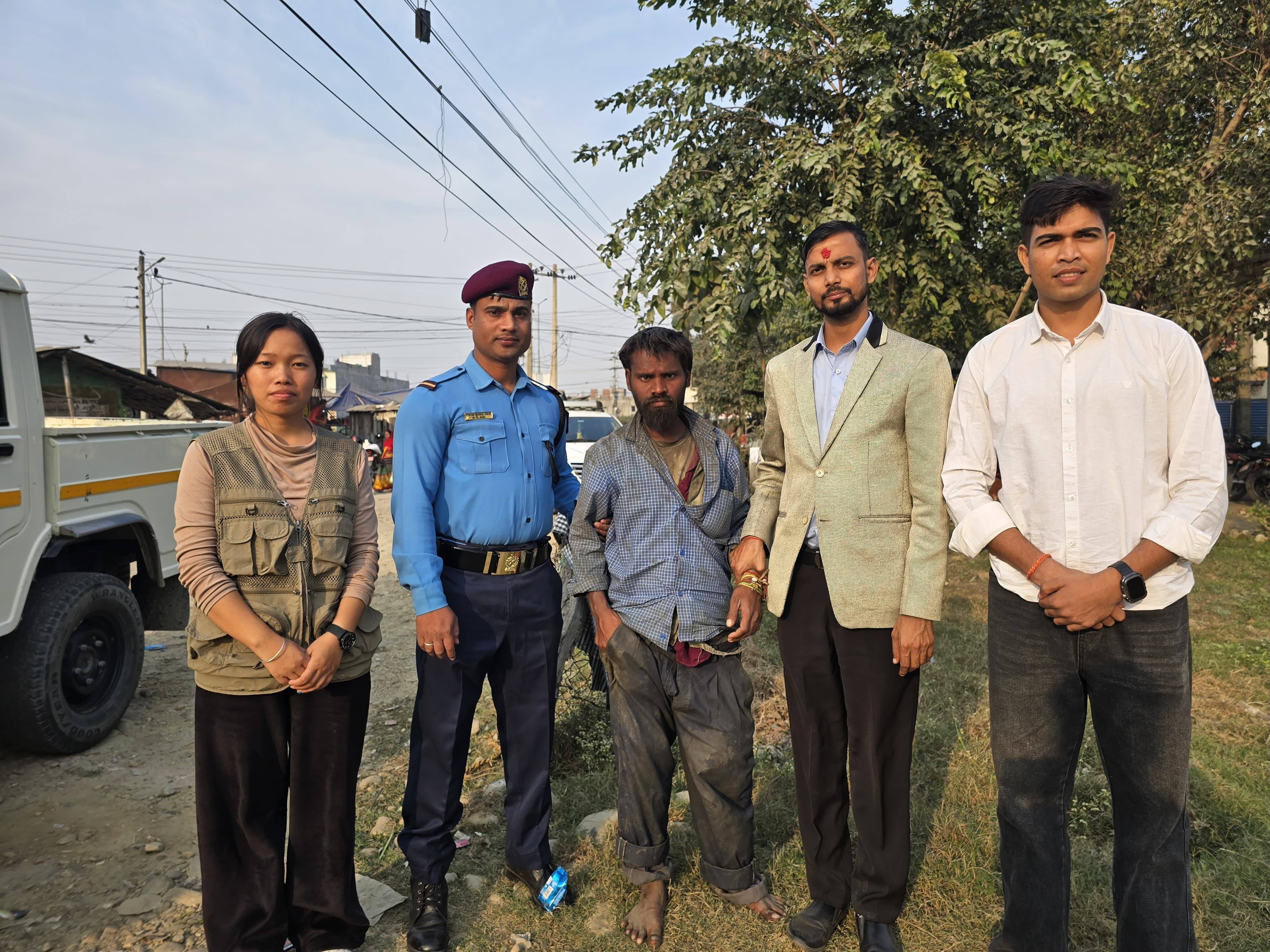बहुवरी ड्राइपोर्ट चोकबाट मानसिक रूपमा कमजोर पुरुषको मानव सेवा आश्रमद्वारा उद्धार